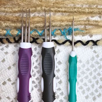 3st Ergonomisk Virknål med Silikonhandtag Set 0,75mm