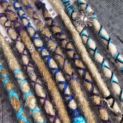 "Ocean" Accent Set Dread Ponytail Extension