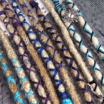 "Ocean" Accent Set Dread Ponytail Extension