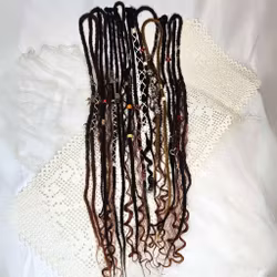 Mahogany & Brun Mix DE & SE Syntetdreads 60-65cm (14st)