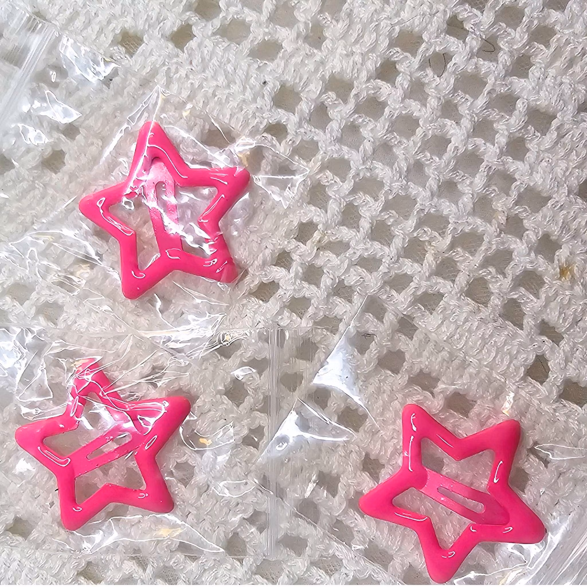 Stark Rosa "Stjärna" Hårspänne