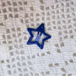 Mörkblå "Stjärna" Hårspänne