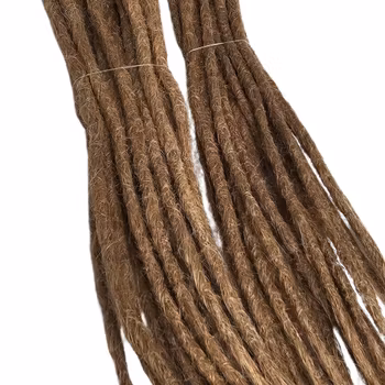 Mörkblond Äkta Dreads 50-60cm (6-7mm tjocka)