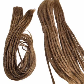 Ljusbrun Äkta Dreads 40-50cm (5mm smala)