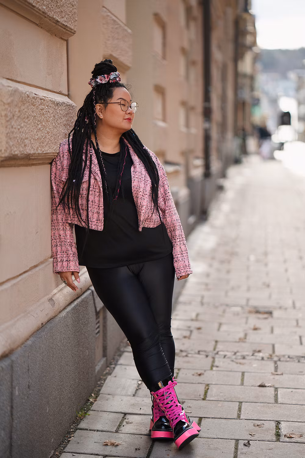 "Körsbärsblomma" XL Scrunchie Dreadsnodd