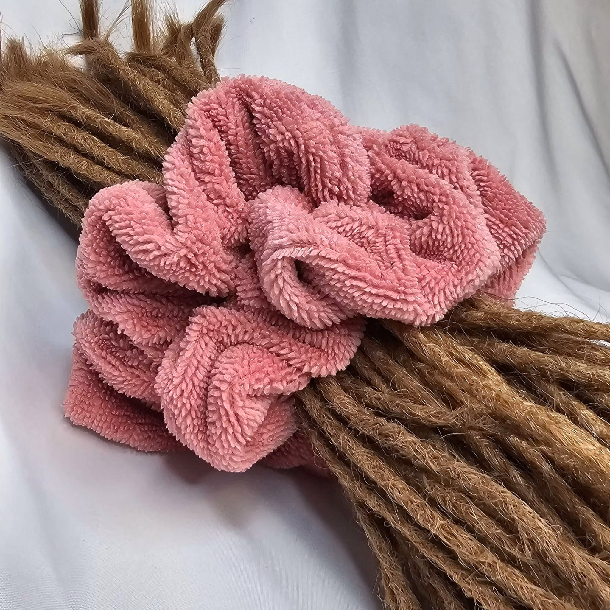 "Rosa Bambufrotté" XL Towel Scrunchie