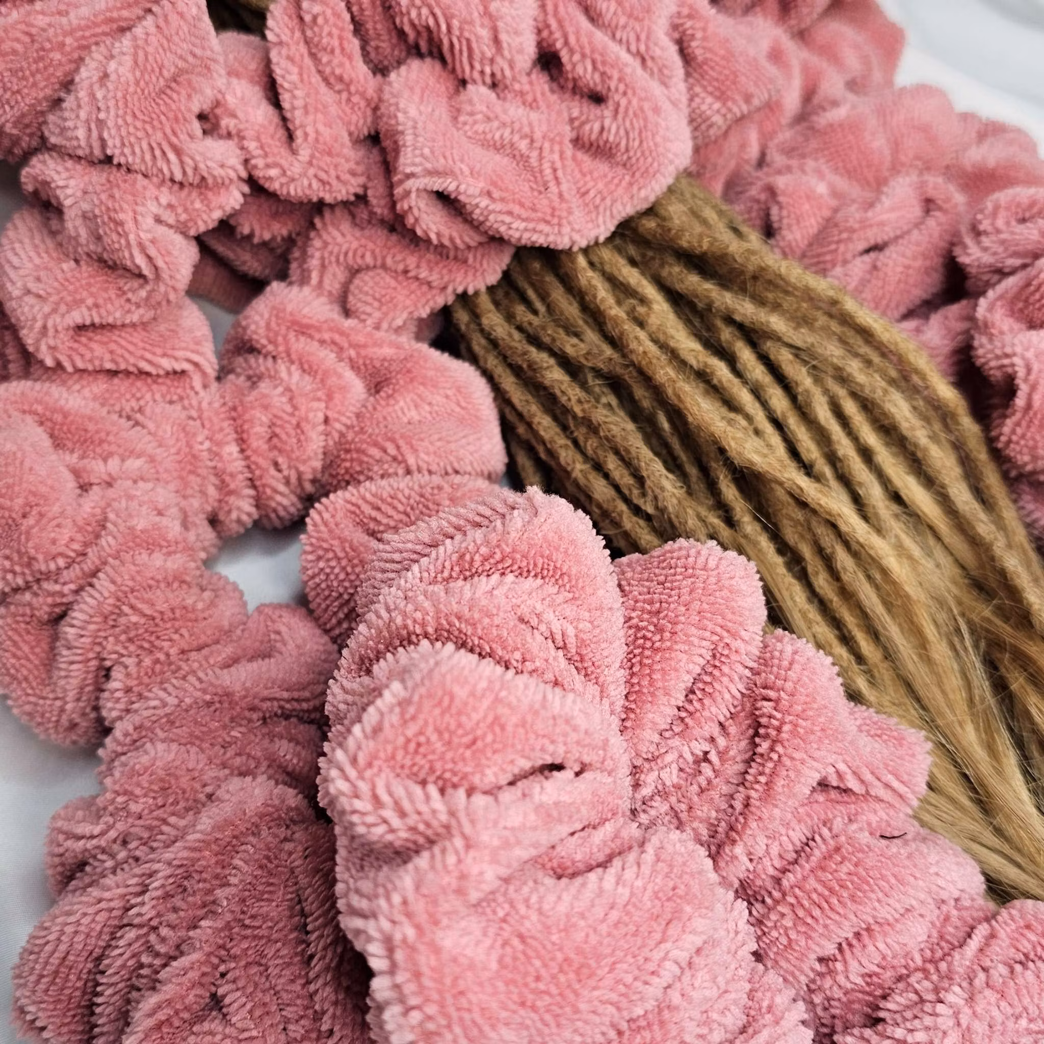 "Rosa Bambufrotté" XL Towel Scrunchie
