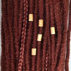Ljus Trämix "Small" Äkta Trä Dreadsmycken (6 mm hål)