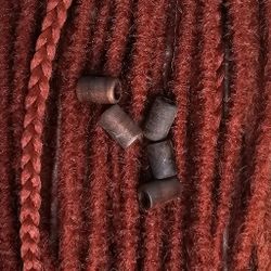 Mörk Trämix "Large" Äkta Trä Dreadsmycken (8mm hål)