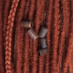 Mörk Trämix "Large" Äkta Trä Dreadsmycken (8mm hål)