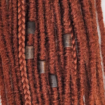 Mörk Trämix "Large" Äkta Trä Dreadsmycken (8mm hål)