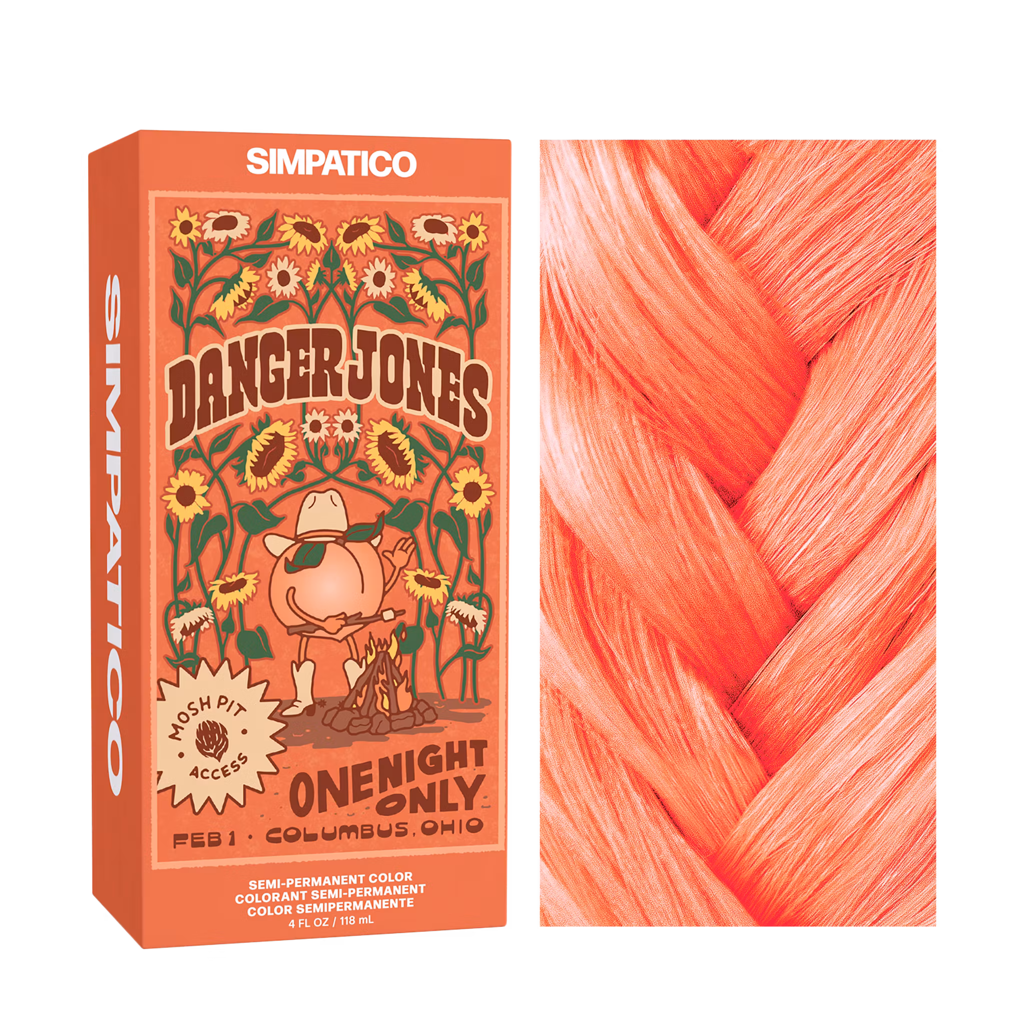 Danger Jones - Simpatico Light Peach (Ljusorange Semi-Permanent Hårfärg)