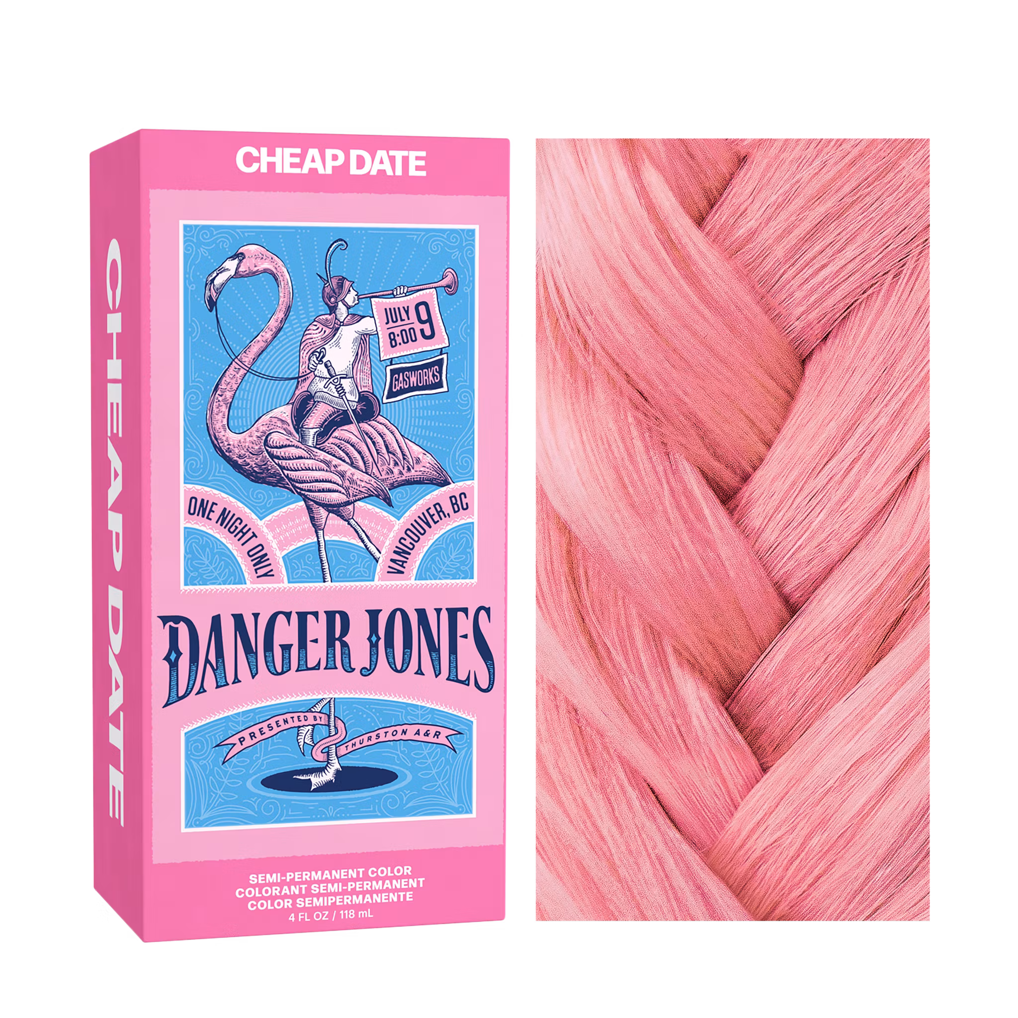 Danger Jones - Cheap Date Light Pink (Ljusrosa Semi-Permanent Hårfärg)