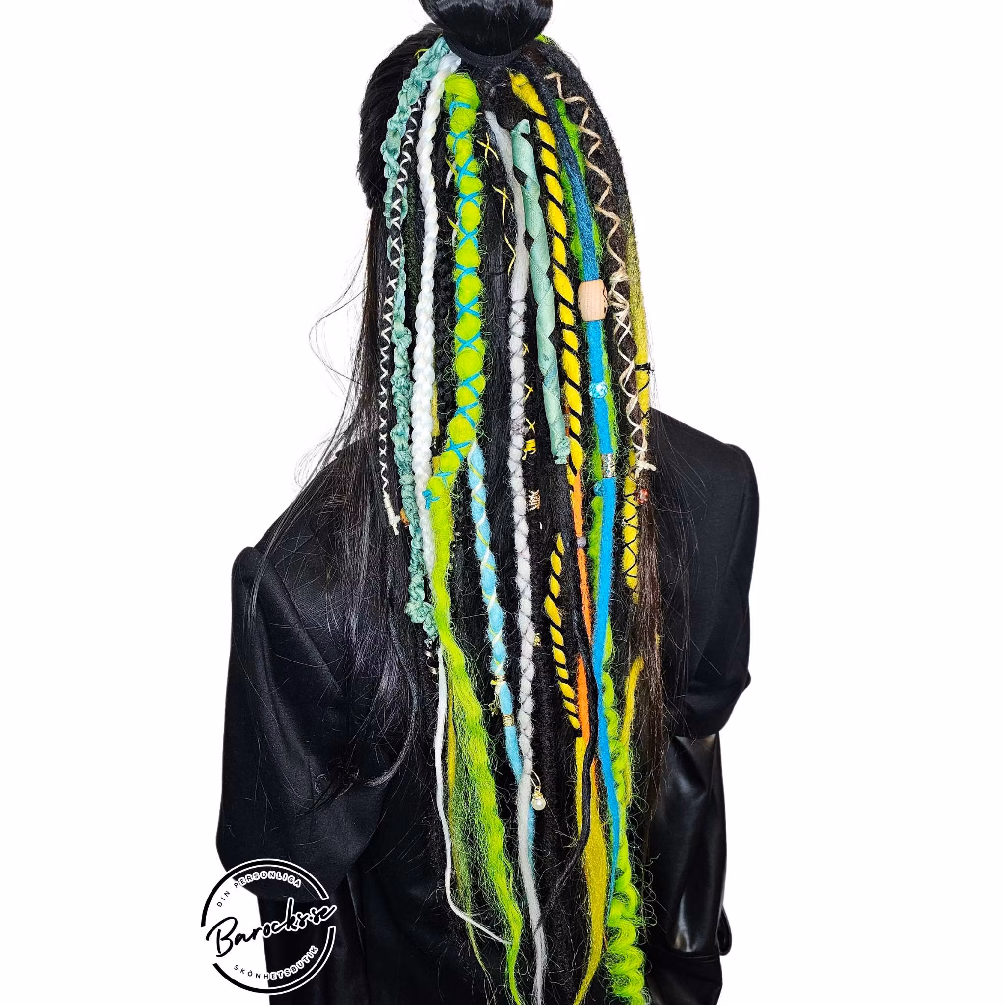 "Färggrann" Dreads Ponytail Extensions