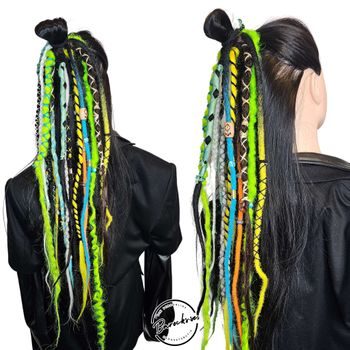 "Färggrann" Dreads Ponytail Extensions
