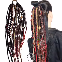 "Glödhet" Dreads Ponytail Extensions