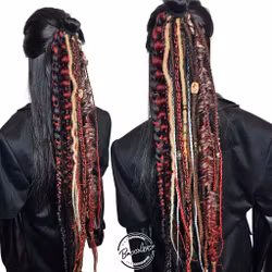 "Glödhet" Dreads Ponytail Extensions