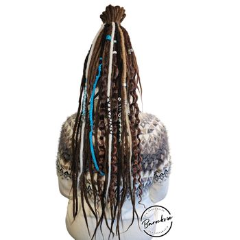 "Himmelsblå" Accent Set Dread Ponytail Extension
