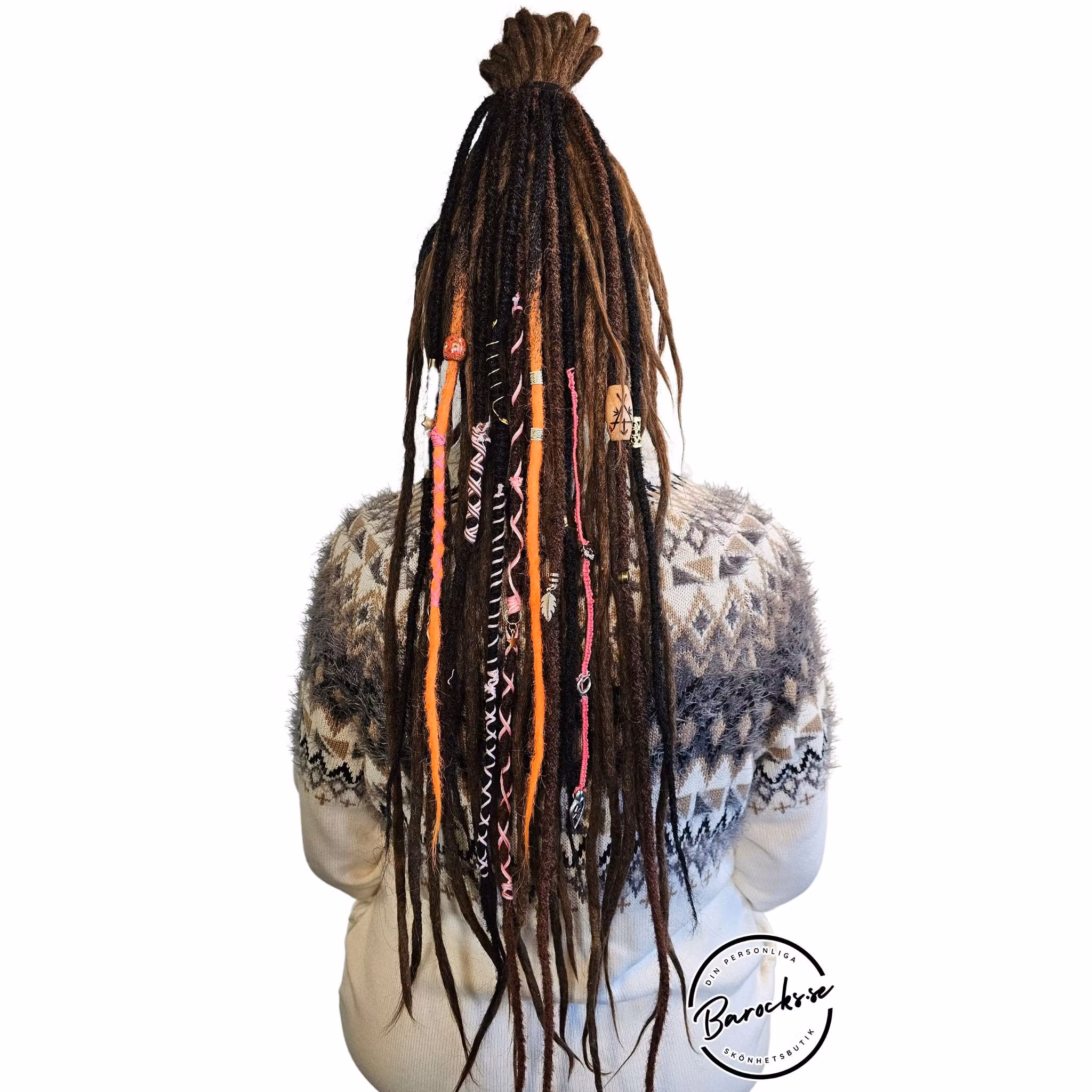 "Apelsin" Accent Set Dread Ponytail Extension