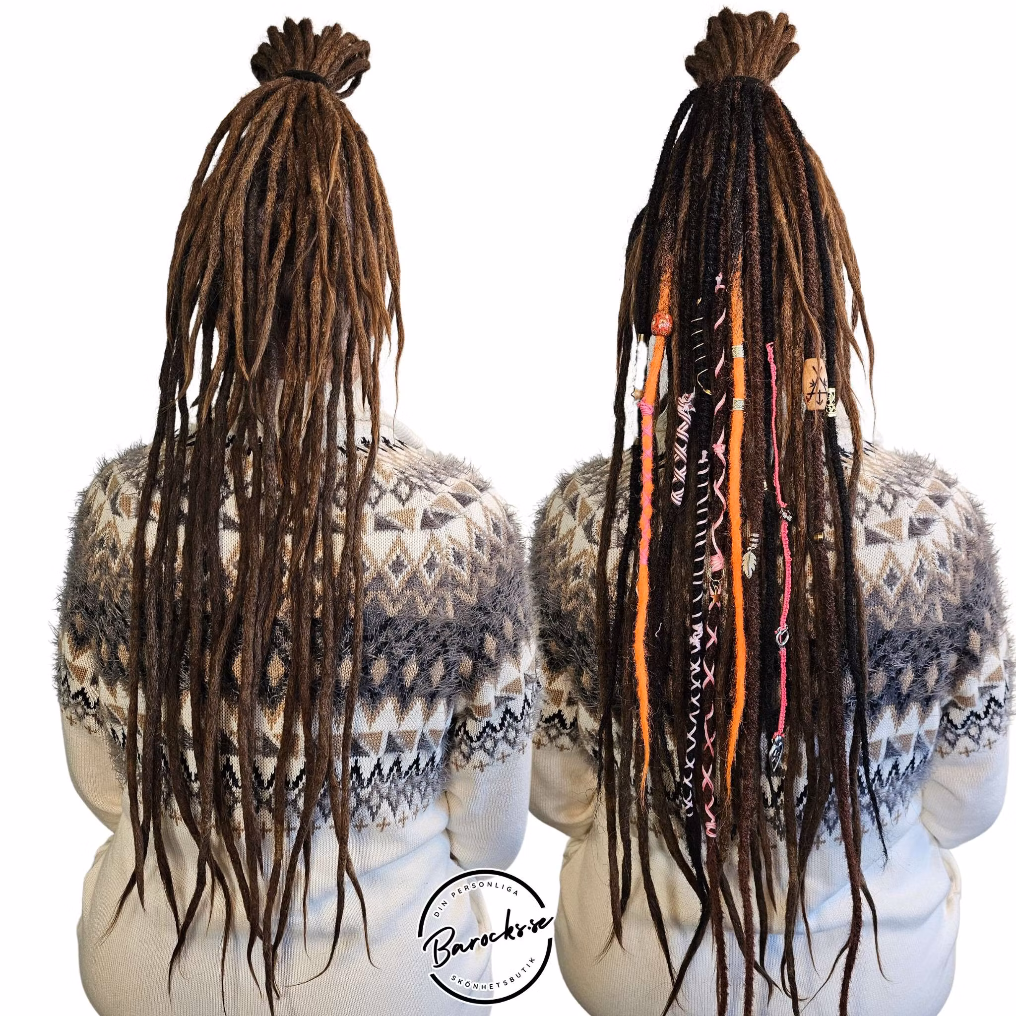 "Apelsin" Accent Set Dread Ponytail Extension