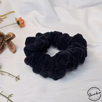 "Nattblå Bambufrotté" XL Towel Scrunchie