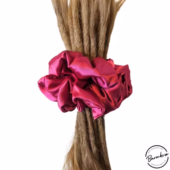 "Satin Cerise" XL Scrunchie Dreadsnodd