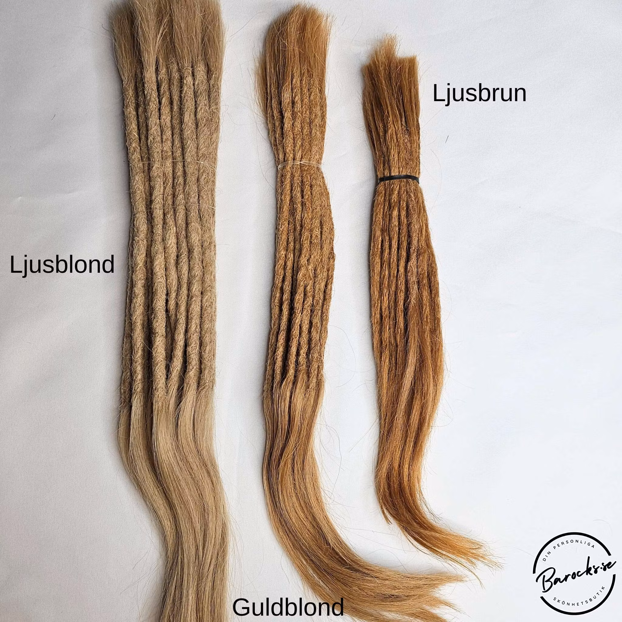 Ljusblond Äkta Dreads 40-45cm (7-8mm)