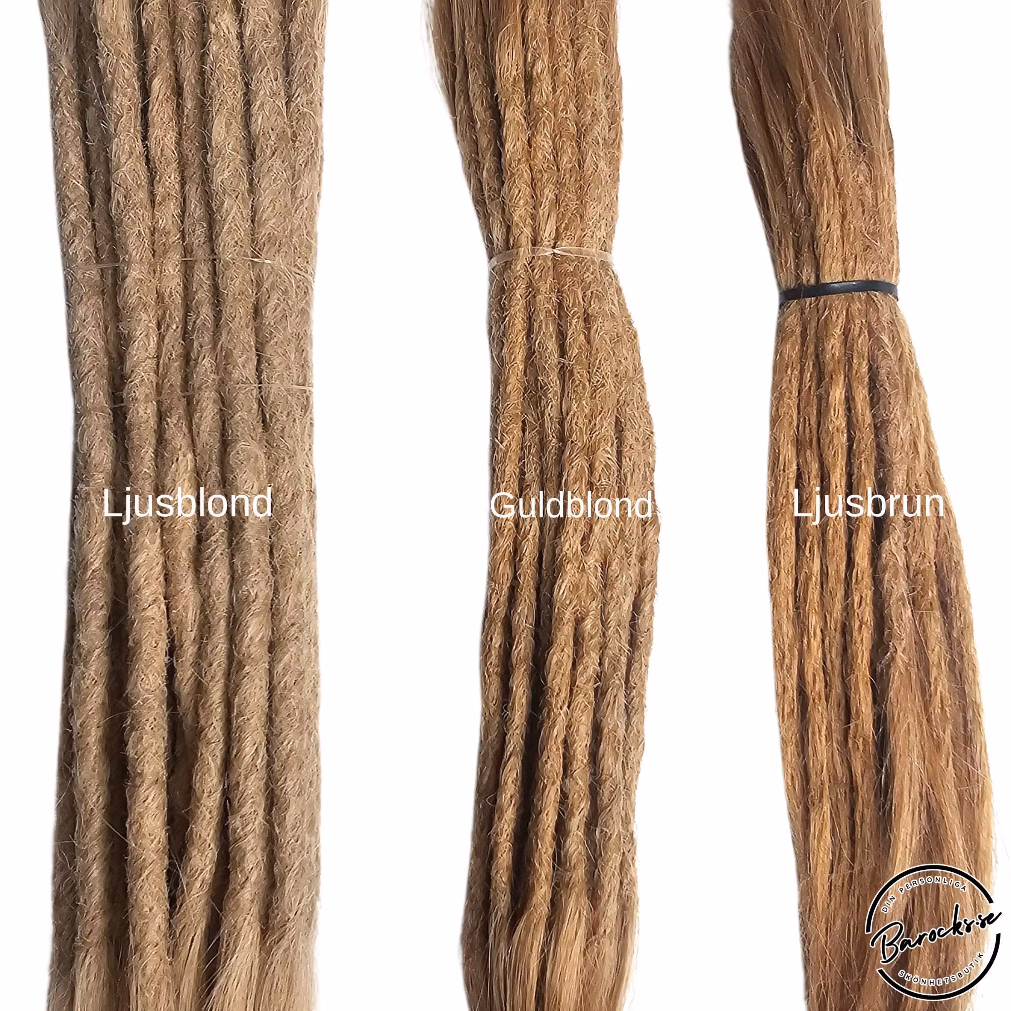 Ljusblond Äkta Dreads 30-35cm (7-8mm)