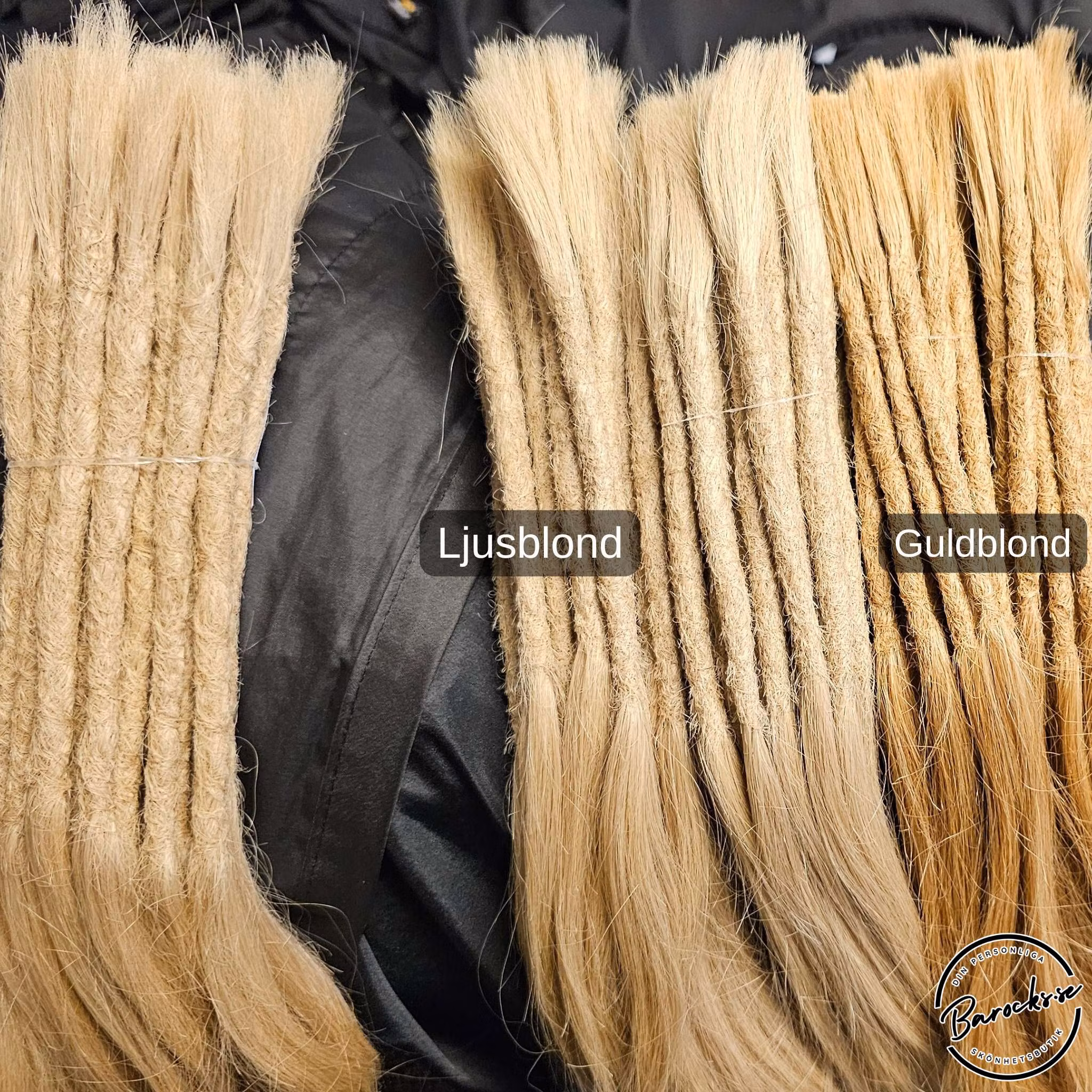 Ljusblond Äkta Dreads 30-35cm (7-8mm)