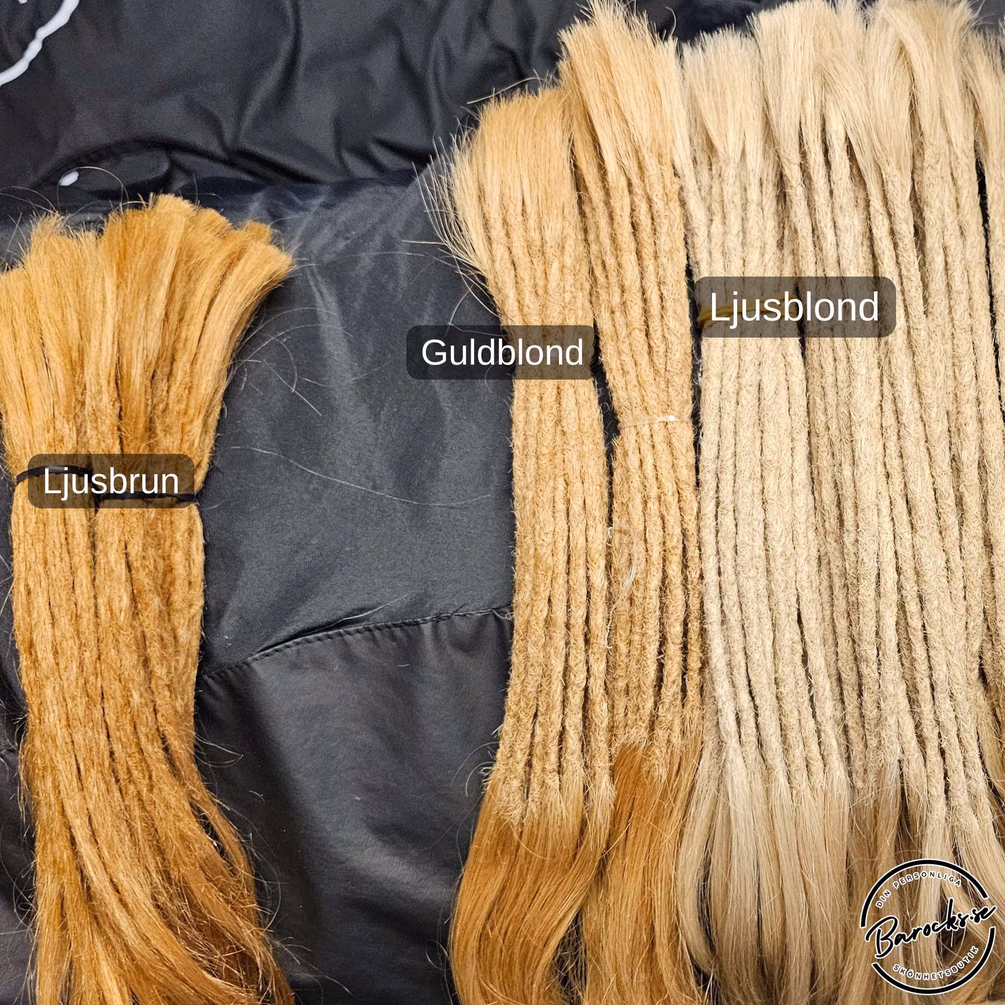 Ljusblond Äkta Dreads 30-35cm (7-8mm)