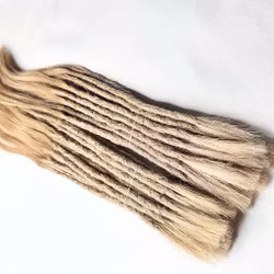 Ljusblond Äkta Dreads 40-45cm (5-6mm)
