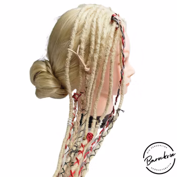 "Solstånd" Ljusblond Dreads Clip-Ins