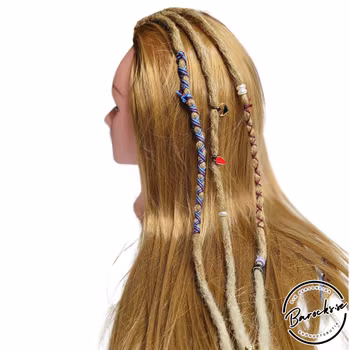"Folkfest" Ljusbrun Blond Ombre Dreads Clip-Ins