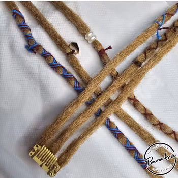 "Folkfest" Ljusbrun Blond Ombre Dreads Clip-Ins