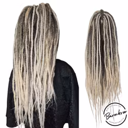 Grå Blond Mix DE Syntetdreads 65cm (44st)
