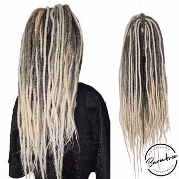 Grå Blond Mix DE Syntetdreads 65cm (44st)