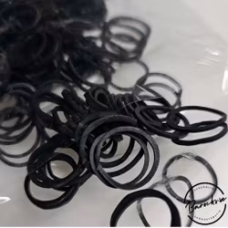 Dreadlab - Svarta Mini Hårsnoddar i gummi 200 st (för dreads & flätor)