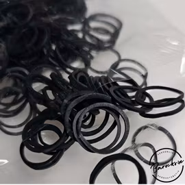 Dreadlab - Svarta Mini Hårsnoddar i gummi 200 st (för dreads & flätor)