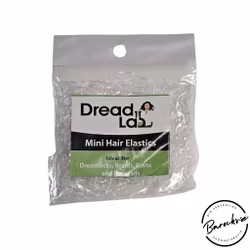 Dreadlab - Transparent Mini Hårsnoddar i gummi 200 st (för dreads & flätor)