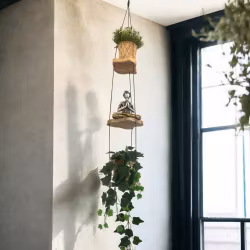 Hängande Trähylla (Tre Hyllor)