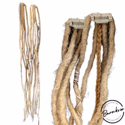 "Frihet" Ljusblond Dreads Clip-Ins