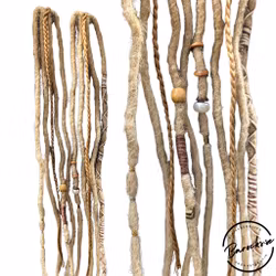 "Frihet" Ljusblond Dreads Clip-Ins