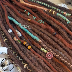 Henna Brunröd Mix DE & SE Syntetdreads 60cm (56st)