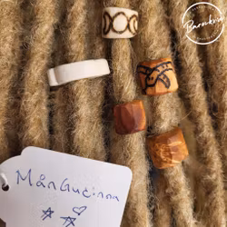 "Mångudinna" Dreadsmycken Ben & Horn Mix Kit 5-pack