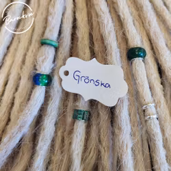 "Grönska" Dreadsmycken Grön Mix 6-pack