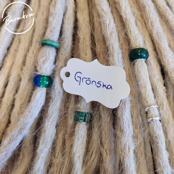 "Grönska" Dreadsmycken Grön Mix 6-pack