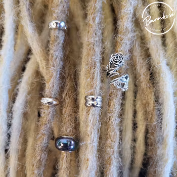 "Gajeel" Dreadsmycken Silver Mix 5-pack