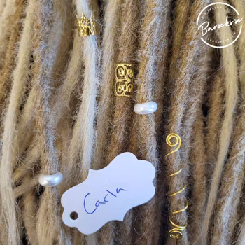 "Carla" Dreadsmycken Guld Mix 5-pack