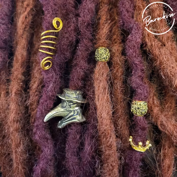 "Midnattsol" Dreadsmycken Guldmix 5-pack