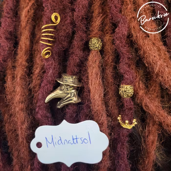 "Midnattsol" Dreadsmycken Guldmix 5-pack